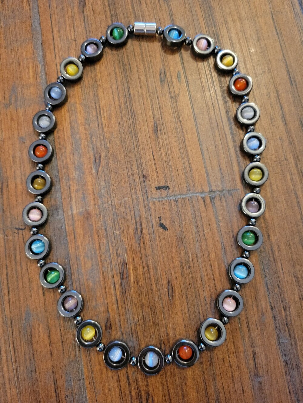 Magnetic Cats Eye Beaded Necklace